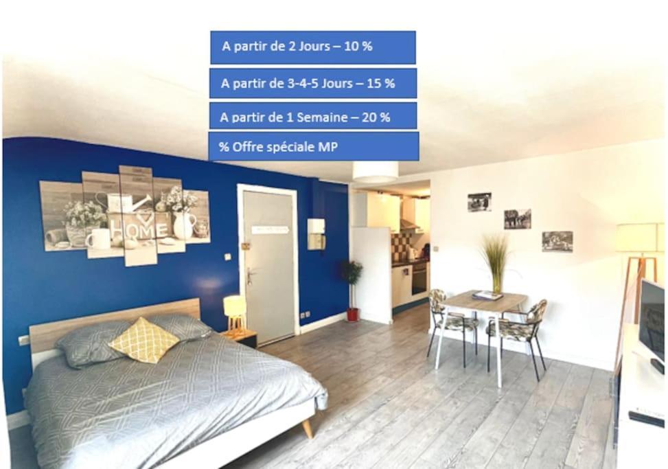 Appartement Entier Moissac Centre 30 M2 Calme Avec Cour Interieure Pour Velos A 50M Du Marche De Moissac Exteriör bild